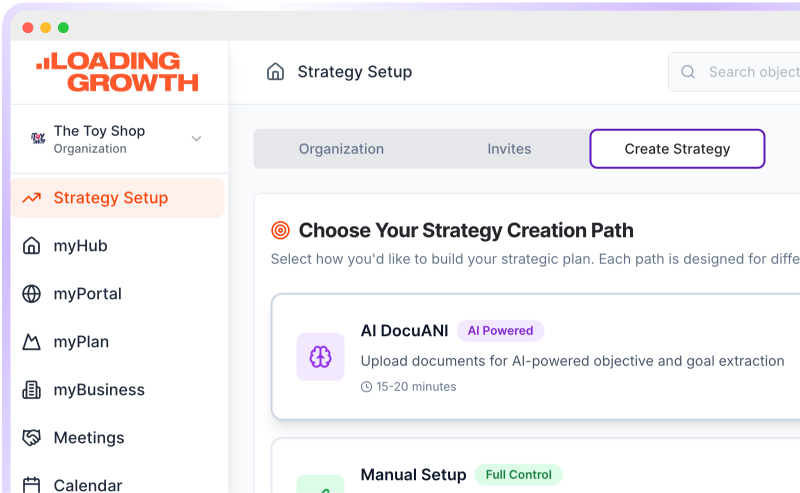 AI-powered strategy setup